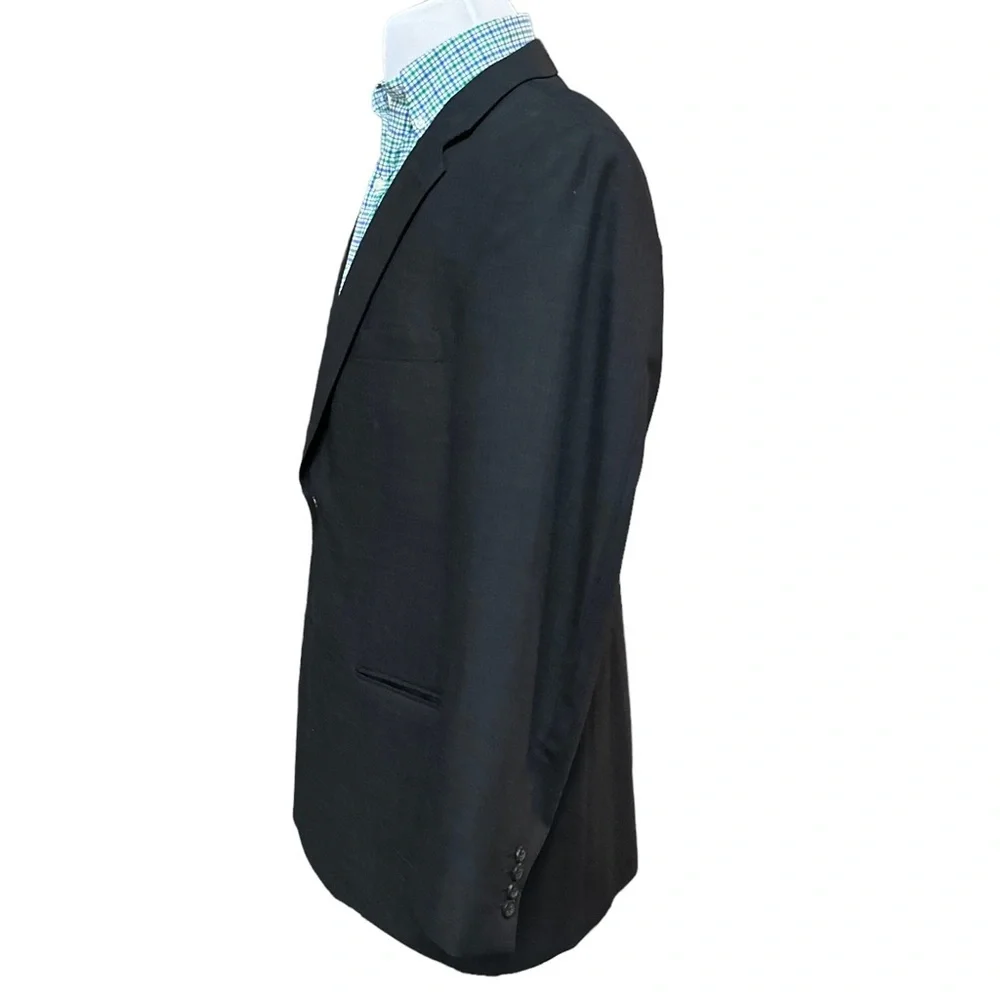 Pronto Uomo Mens Platinum Travel Two Button Performance Wool Blazer Jacket 44L‎